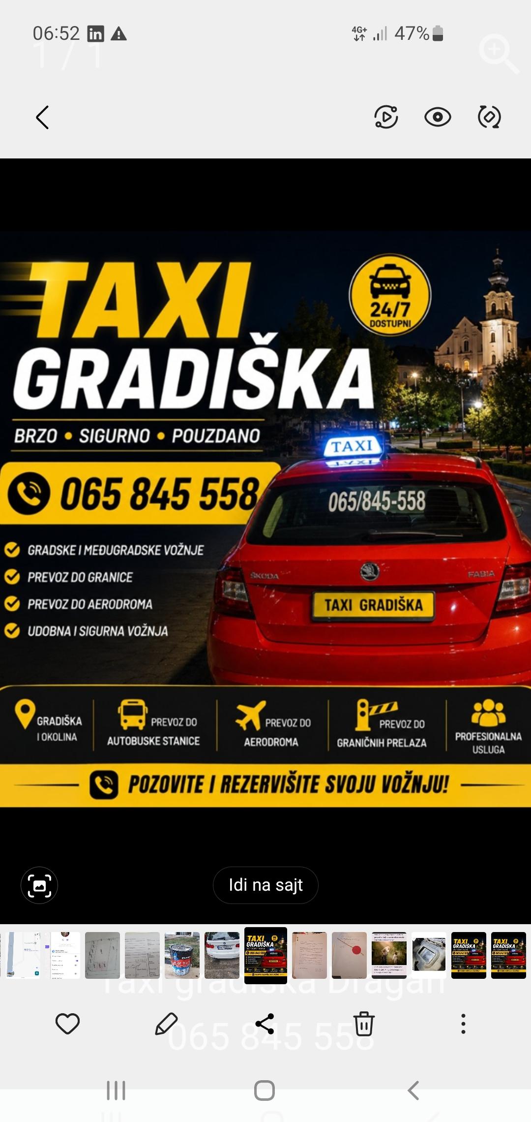 Taxi gradiska Dragan logo