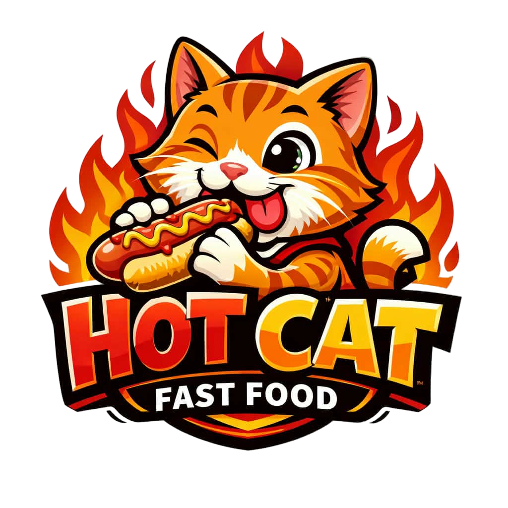 Fast Food Hot Cat Logo