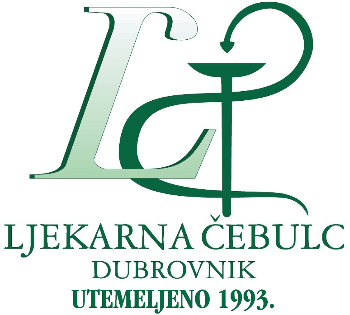 Ljekarna Čebulc / Pharmacy Čebulc Dubrovnik Iva Vojnovića Logo